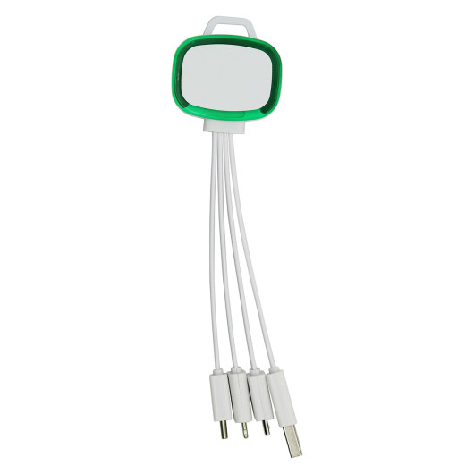 Green Branded 3 in 1 Cables